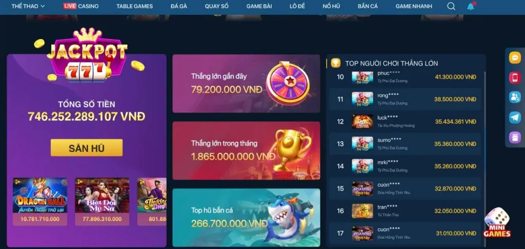Chương trình hoàn trả và thưởng nạp lại mb6688